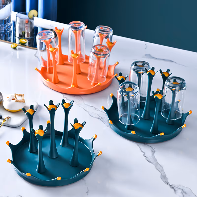 Everyday essentials with a touch of delight - 360&deg; Rotatable Cup Drain Rack